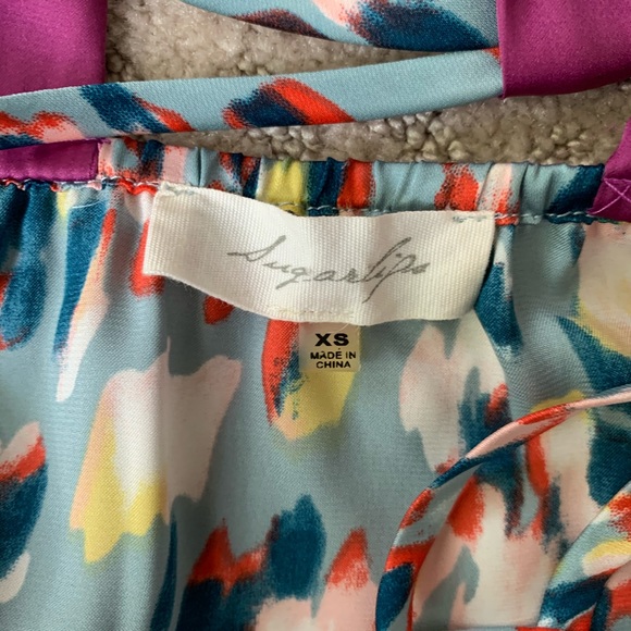 Sugar lips Multicolored Confetti Silk Top - Picture 3 of 3